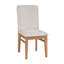 Ensemble de 2 chaises de salle à manger Rejo, gris, coussins gris avoine, brun naturel