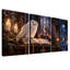 «Snowy Owl on Open Bible in St vitra», ensemble de 3 toiles murales-1977268427