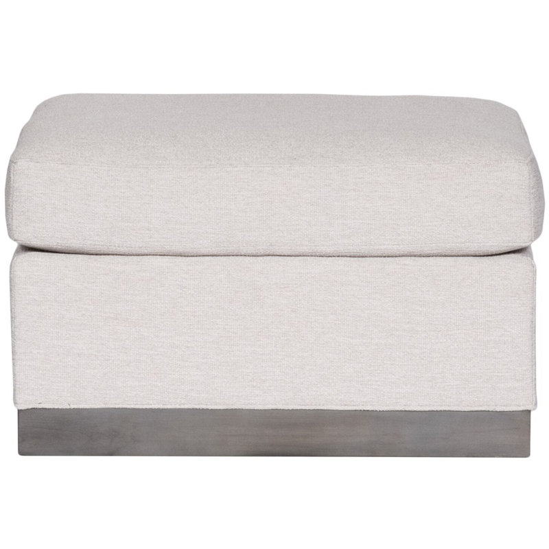 Ferrin Plinth Base Ottoman, Nadia Parchment, Wrenn