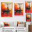 «Red Orange Oil Rig Sunrise Rodeo II», reproduction d'art sur toile-657117392-657117399
