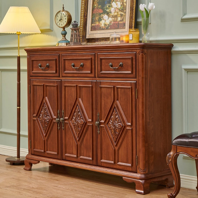 Cherry Solid Wood Shoe Storage Bench