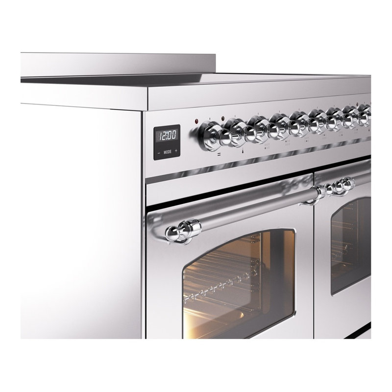 ILVE Nostalgie II 40 in Induction Range, Stainless Steel/Chrome