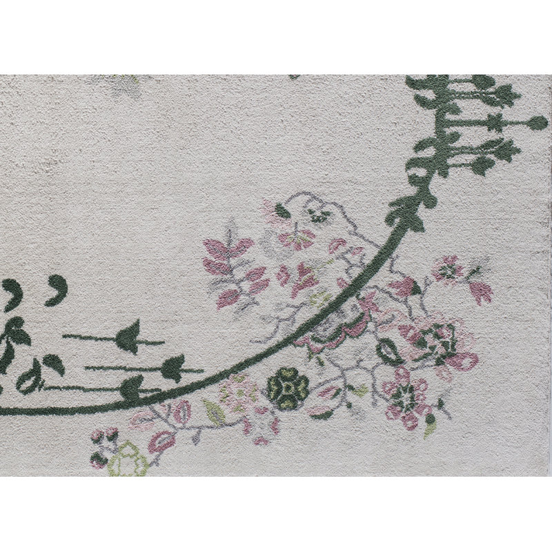 Tapis floral crème Valentina, Rectangle 8 pi x 10 pi
