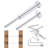 0.62'' H x 2.99'' W Stainless Steel Fencing Kits