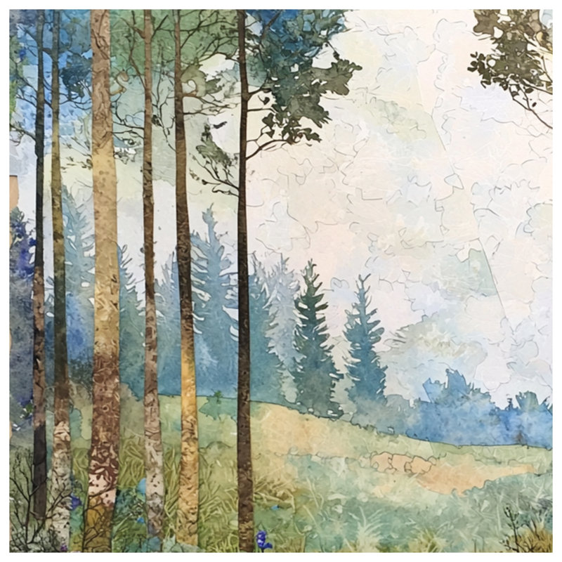 Forest Landscape With Wildflowers Blankets, 60in W x 80in H