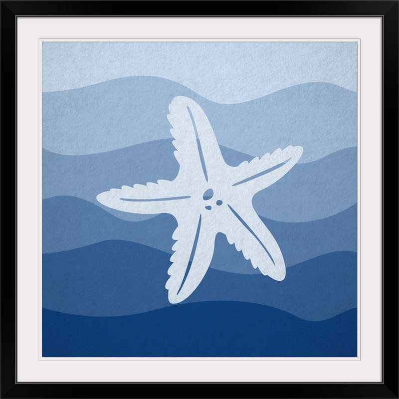 «Starfish Underwater Nursery», impression, H 28 x l 28 po x P 1 po, Cadre noir