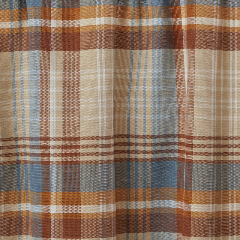 Amber Plaid Light-Filtering Rod Pocket Valance