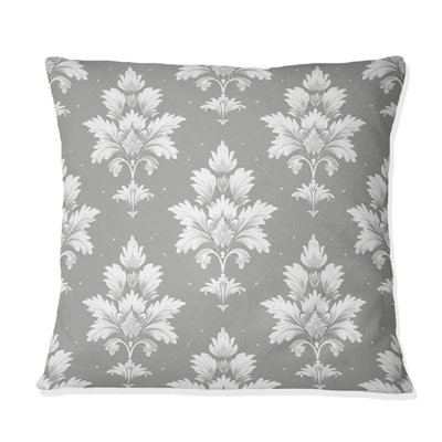 Grey White Argyle Pattern I - Modern Throw Pillow
