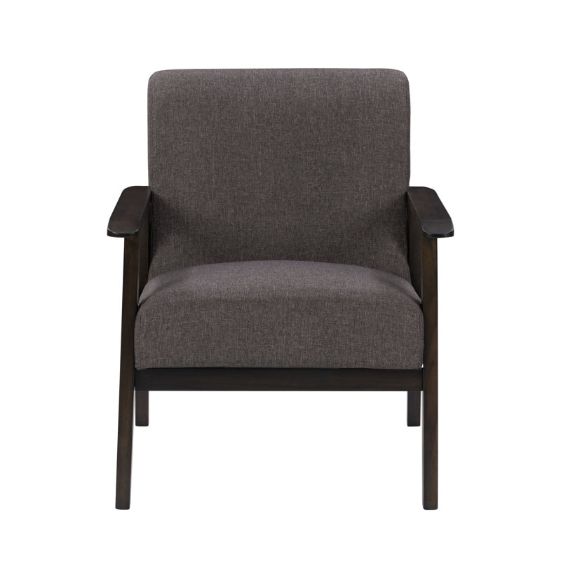 Fauteuil Neitan, 100% polyester brun anthracite