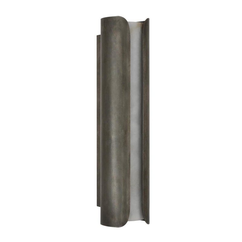 Anne-Marie Barton Armise 18" Sconce with Alabaster, 29" H x 7" W x 7.75" D, Mottled Pewter