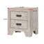Table de chevet transitionnelle 1Pc 2 tiroirs avec quincaillerie en métal pour chambre à coucher