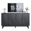 Console en bois avec armoires, tablettes