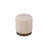 Elegant Beige 16" Round Ottoman with Hidden Storage Compartment