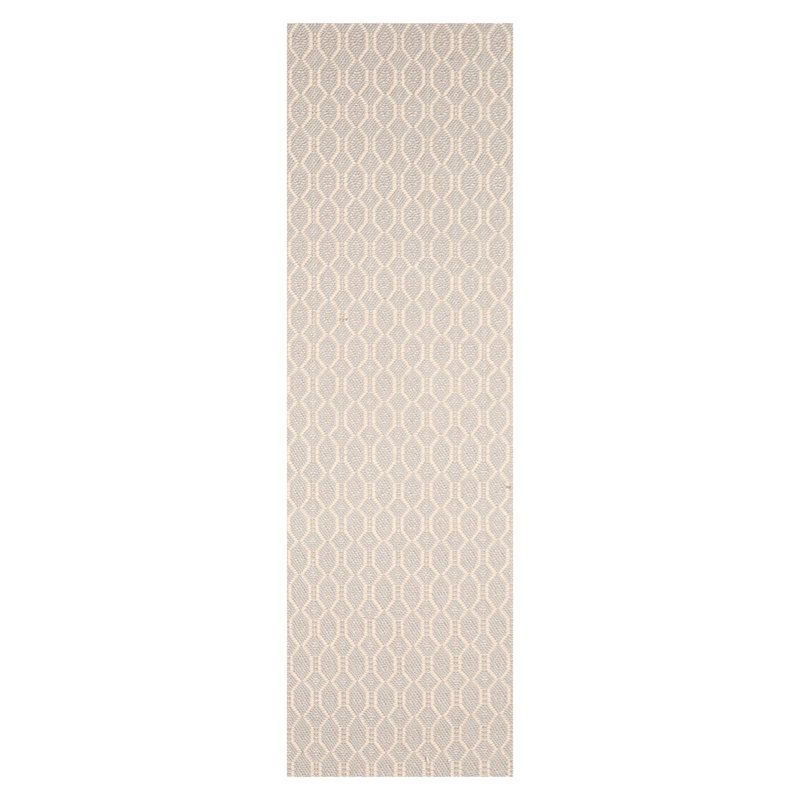 Tapis oriental gris tissé à la main et multicolore Flatweave, Tapis de couloir 2 pi 6 po x 10 pi
