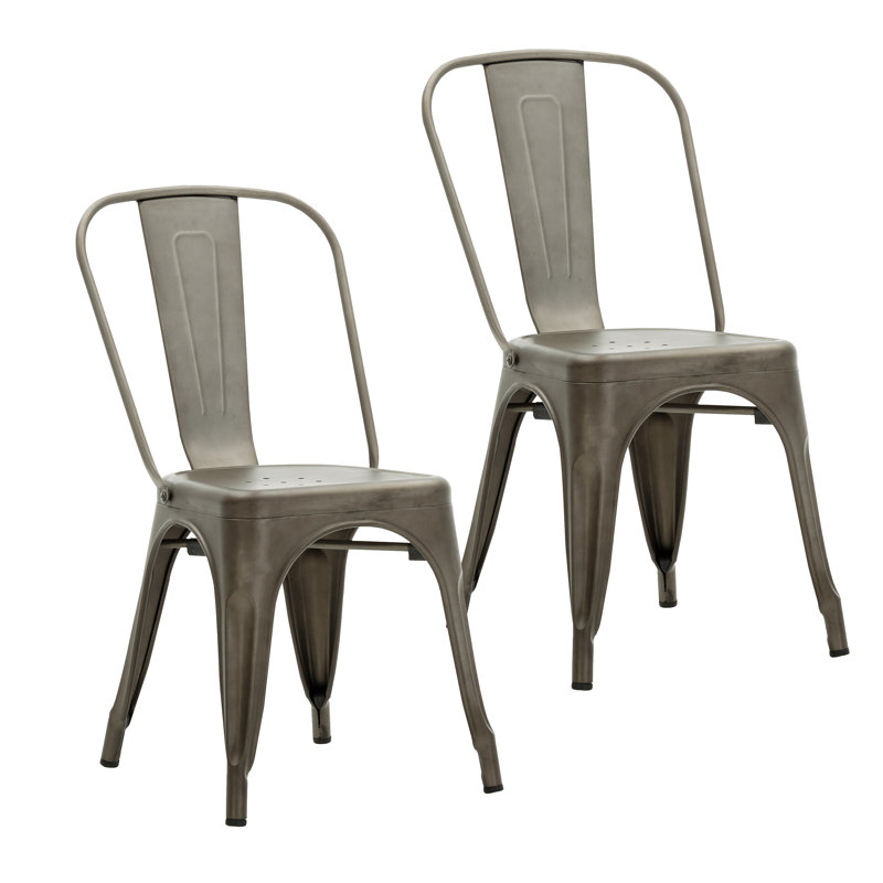 Chaise de patio empilable Wynn, Gris bronze