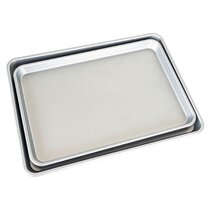 MM Foodservice Half Size Aluminum Sheet Pan with Cover, Commercial 19 Gauge  13x18 Professional Baking Pan + Cover