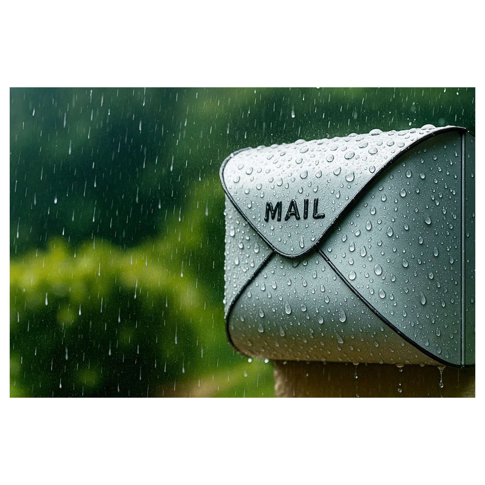 Metal Wall Mounted Mailbox, White