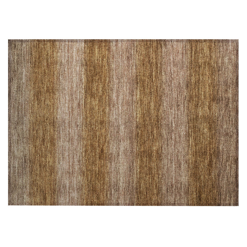 Machine Washable Indoor/Outdoor Xhevrie Brown Rug, Rectangle 1'8" x 2'6"