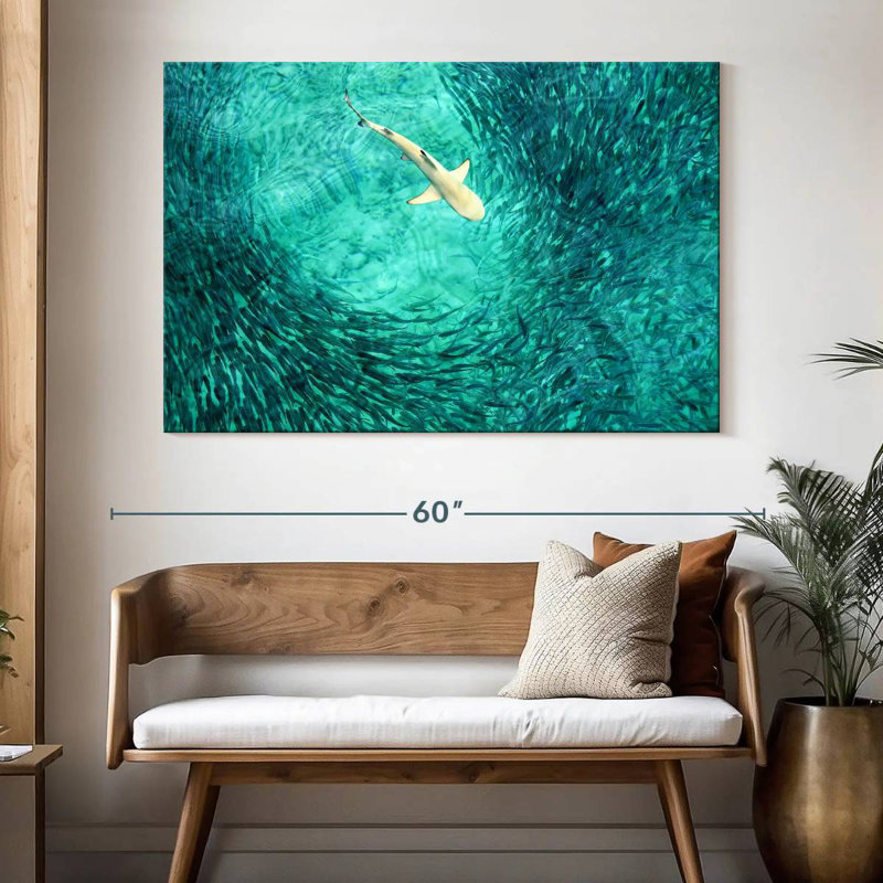 Brampt Shark Prey, 34" H x 51" W