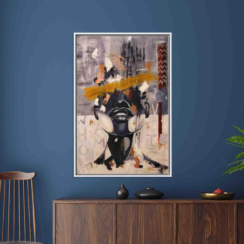 Print on Canvas, White Floater Framed, 40 cm H x 60 cm W