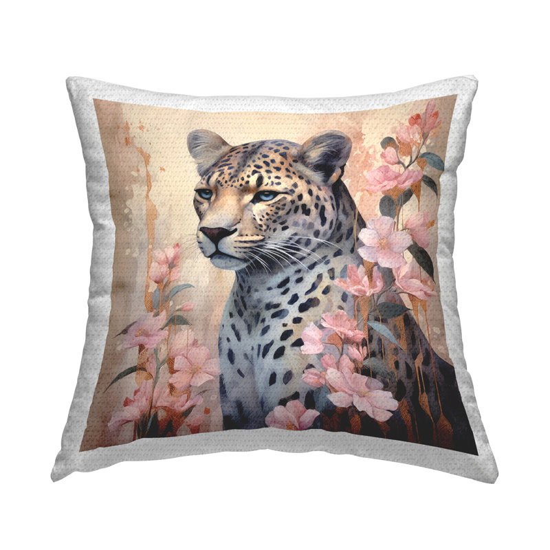 Wild & Regal Leopard Printed Outdoor Throw Pillow Design by Lazar Studio
