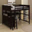 Lit mezzanine double avec tiroirs, bureau et tablettes-889817606