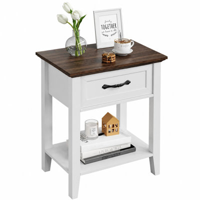 48cm W Manufactured Wood Bedside Table