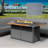 High Grade Powder Paint Teak Inlaid Stove Table For Indoor And Outdoor Use