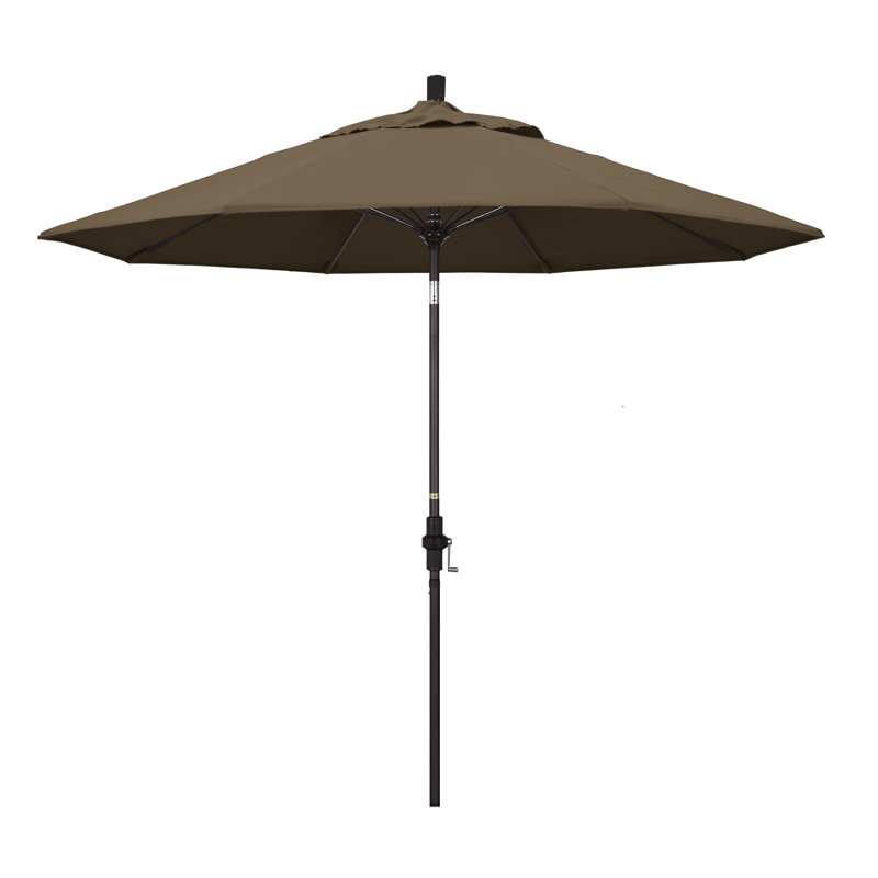 Parasol de marché Sunbrella® 9 pi Roverta, Cacao, Brun