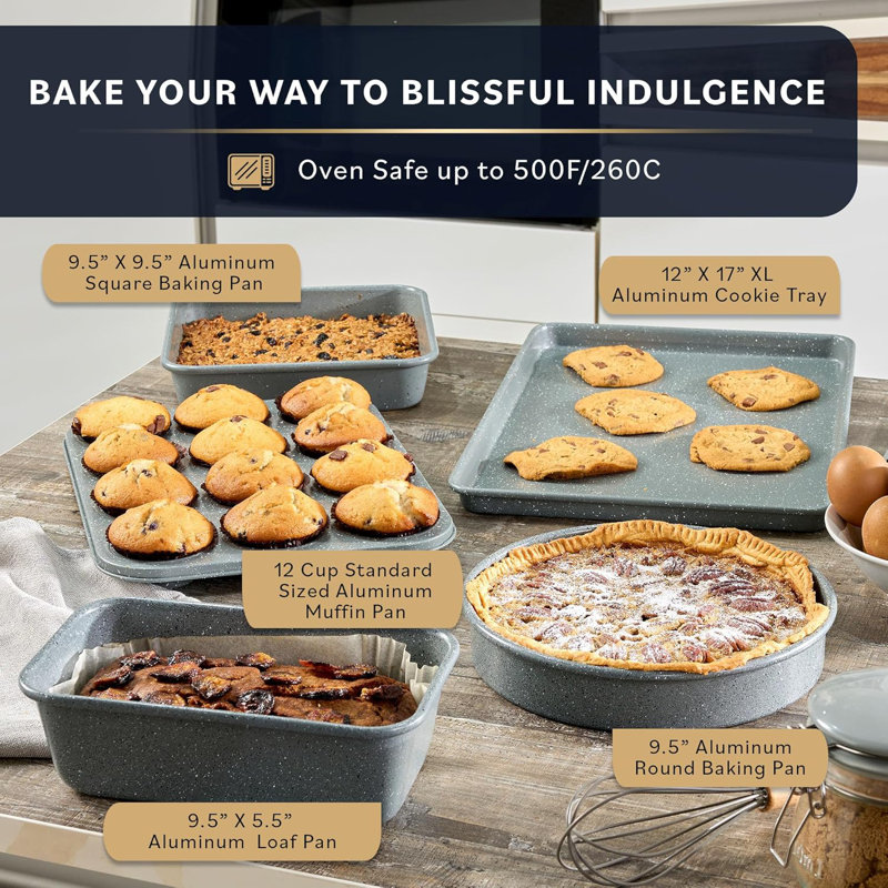 Ensemble de casseroles et de poêles antiadhésives - Batterie de cuisine compatible avec induction + ensembles de cuisson - antiadhésif, sans PFOA, ensemble de casseroles et de poêles allant au four (20 pièces)