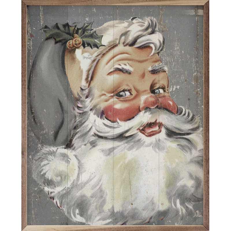 Père Noël gris, H 20 po x l 16 po