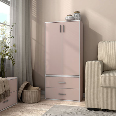 35.5"H 3-Tier Wood Storage Bookcase with Doors