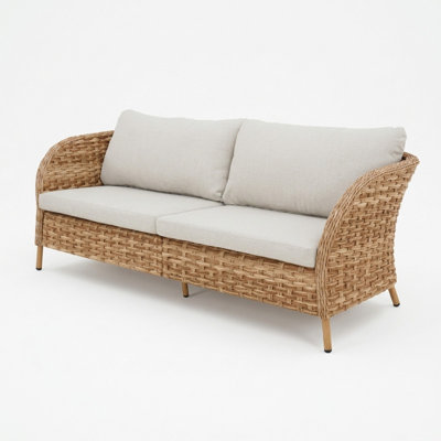 79" Wide Outdoor Wicker Patio Sofa