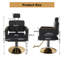 Fauteuil de coiffeur hydraulique - pivotant à 360 ° avec hauteur réglable