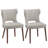 18.3'' Seat Height Modern Upholstered Wingback Dining Chair with Solid Wood Legs-193848381