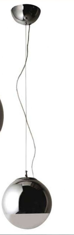 Maci 1 - Light Chrome Sphere Pendant, 25 cm H