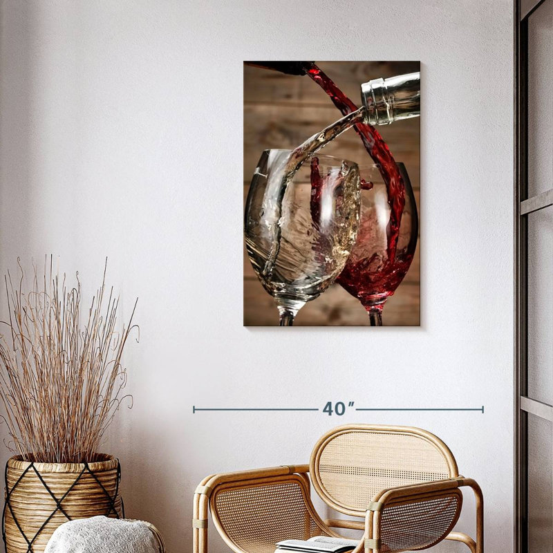 " Wine Splashes ", 36" H x 24" W x 1.25" D