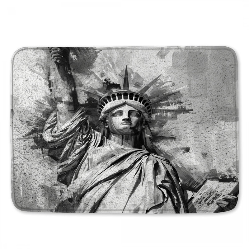 Tapis de bain Statue of Liberty Illustration, L 34 po x L 21 po