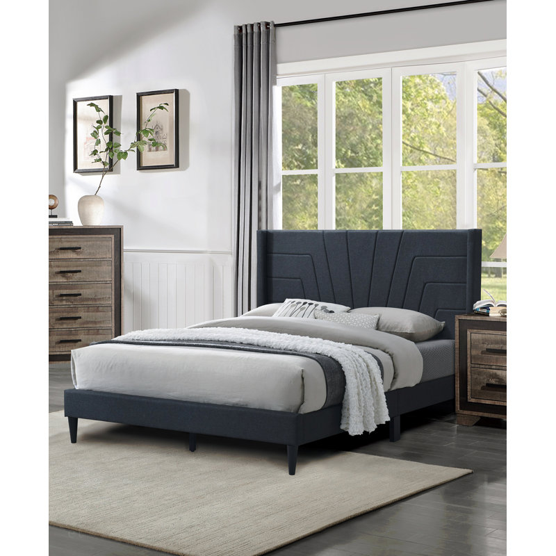 Base de lit tapissier 1pc, Gris anthracite
