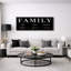 «Family Family Artwork», typographie moderne, photos de chambre, impression sur toile encadrée, 3 pièces-128129610-128129611-128129613