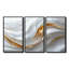 Ensemble de décorations murales spirales abstraites en marbre blanc et doré II-2106258070-2106258069
