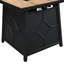 Table de foyer d'extérieur au propane de 28 pouces avec couvercle imperméable 40 000 po, brun, + fer à repasser, facile à assembler, table de gaz d'extérieur à allumage automatique, bureau de carrelage pour l'ambiance