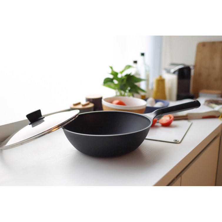 JiaInc. JIA Inc. 12.75'' Non-Stick Carbon Steel Wok with Lid & Reviews
