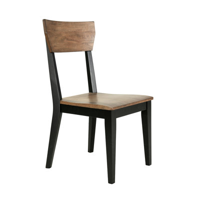 Industrial Dining Chair with Wood Seat