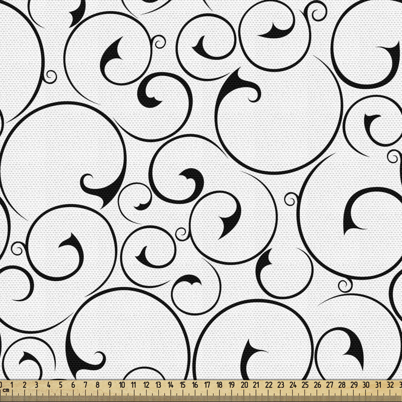 fab_78851_Ambesonne tissu noir et blanc, l 36 po x L 58 po
