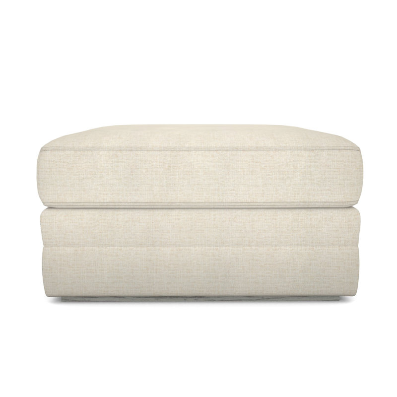 Boyden Ottoman, Tuck Linen, Dove Gray