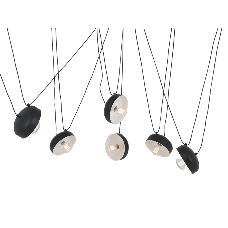 Allan 6 - Light Unique/Statement Pendant, Black