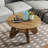 31.5" Circle Coffee Table for Living Room, 2-Tier Wood Accent Center Table with Open Storage-419119758