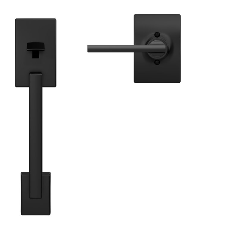 Century Passage Door Lever, Matte Black