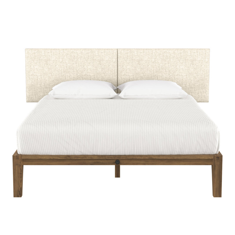 Panelist Modern Padded Headboard - Set of Wall Mounted Panels, Dune Beige Microvelvet, King (22.5"H x 38"W, Set of 2)